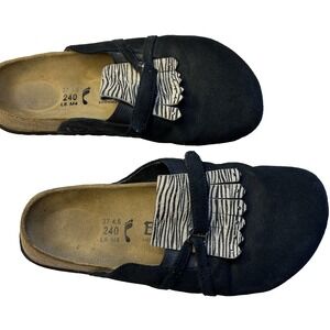 Birkenstock‎ Betula Boston Black Suede Clogs Women's Size 37 Narrow